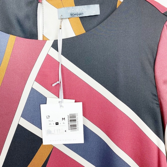 El Corte Ingles Ruffle Sleeve Flowing Dress Printe - Picture 5 of 16